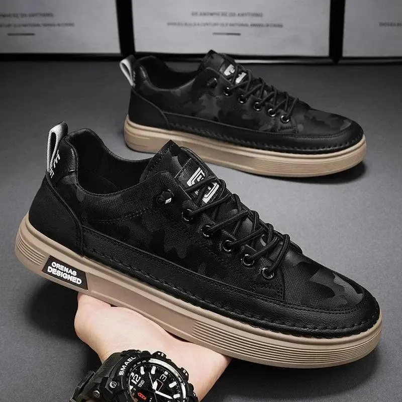 2025Casual Sneakers 2024 Men Trainers Leather Comfy Shoes