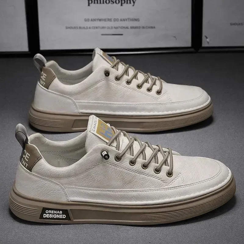 2025Casual Sneakers 2024 Men Trainers Leather Comfy Shoes
