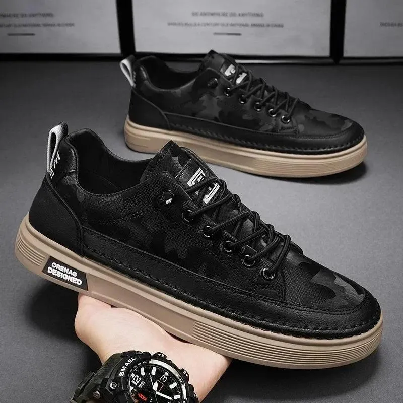 2025Casual Sneakers 2024 Men Trainers Leather Comfy Shoes