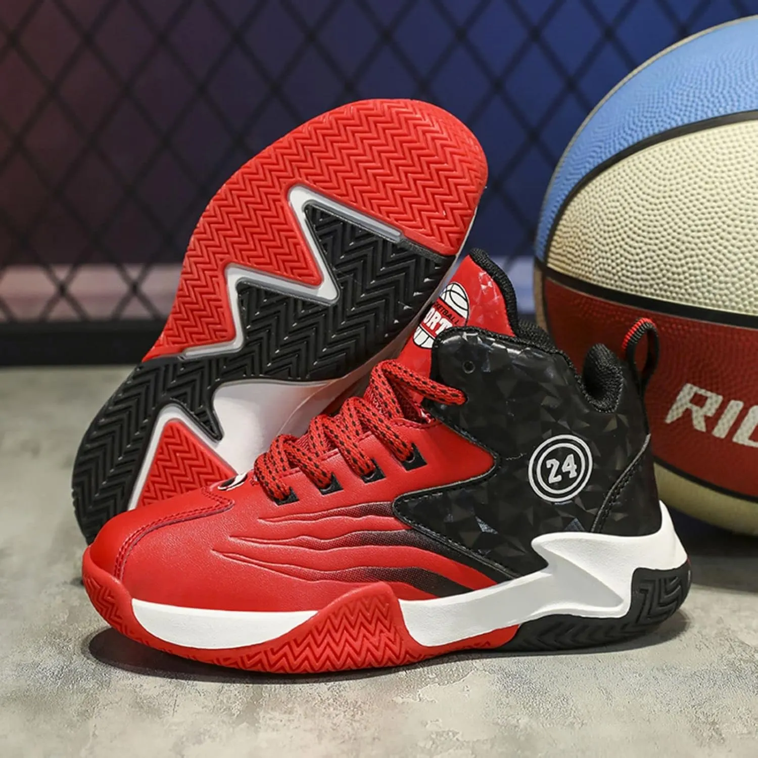 Anti Slip and wear-Resistant Sports Children's Basketball Shoes