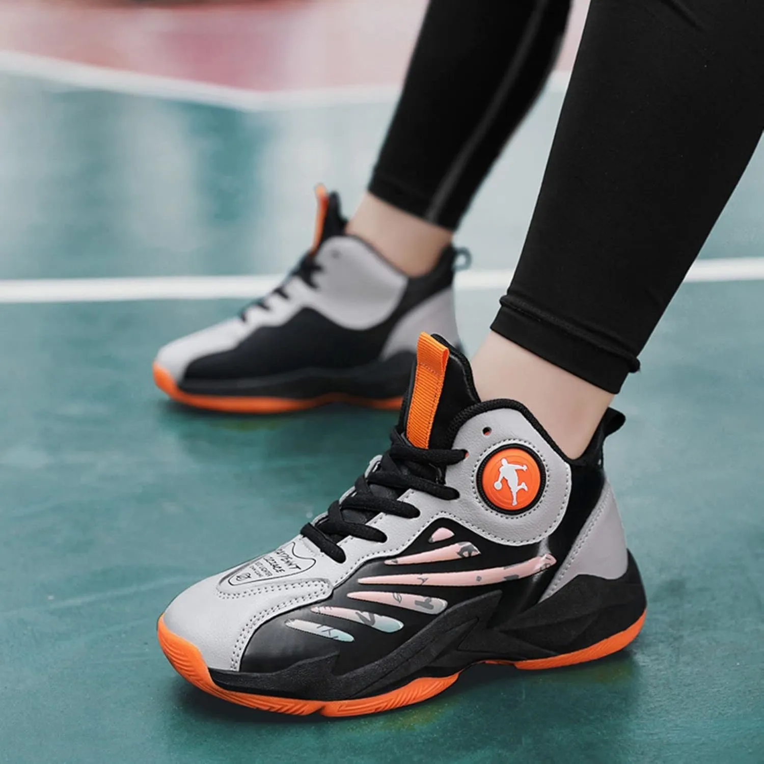 Anti Slip and wear-Resistant Sports Children's Basketball Shoes