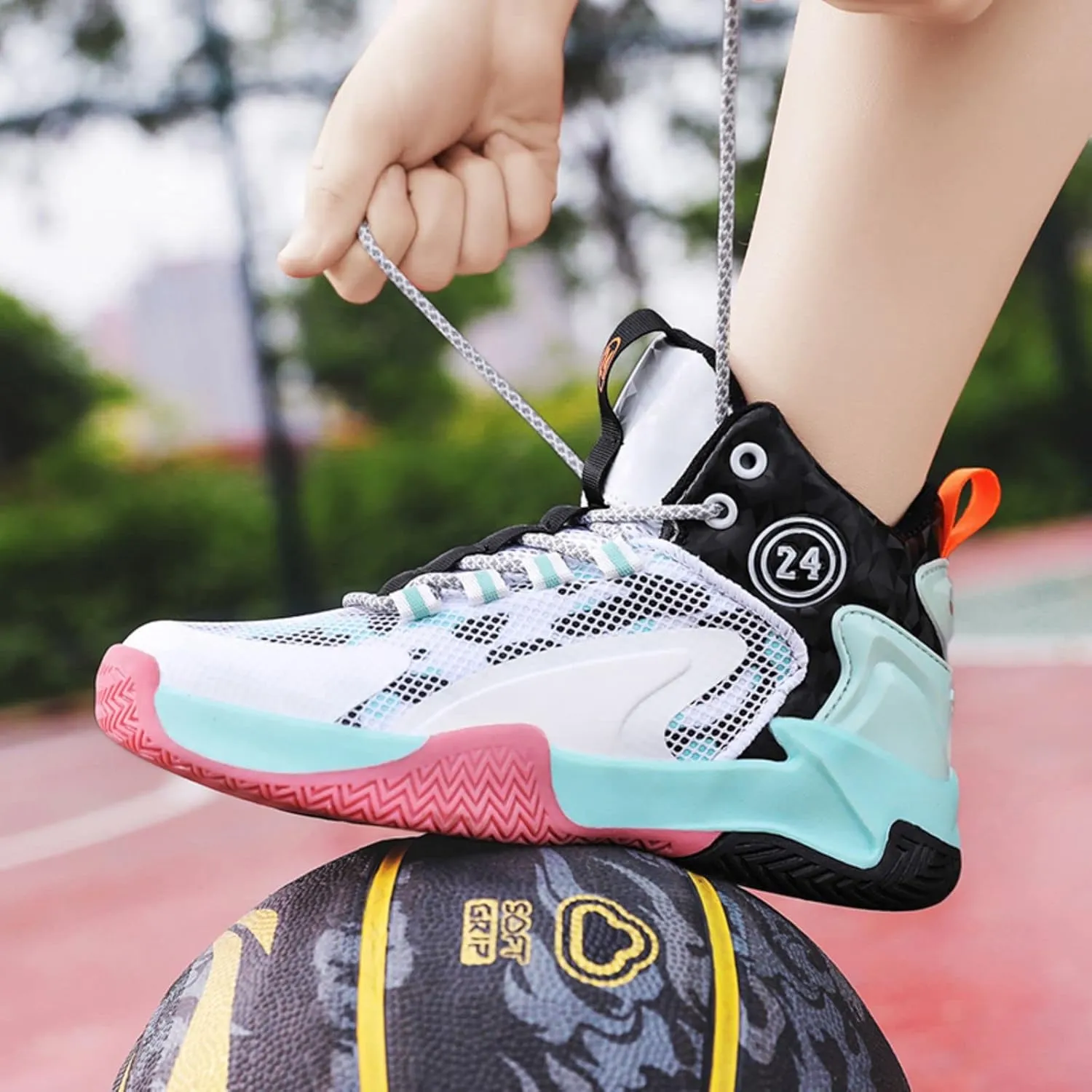 Anti Slip and wear-Resistant Sports Children's Basketball Shoes