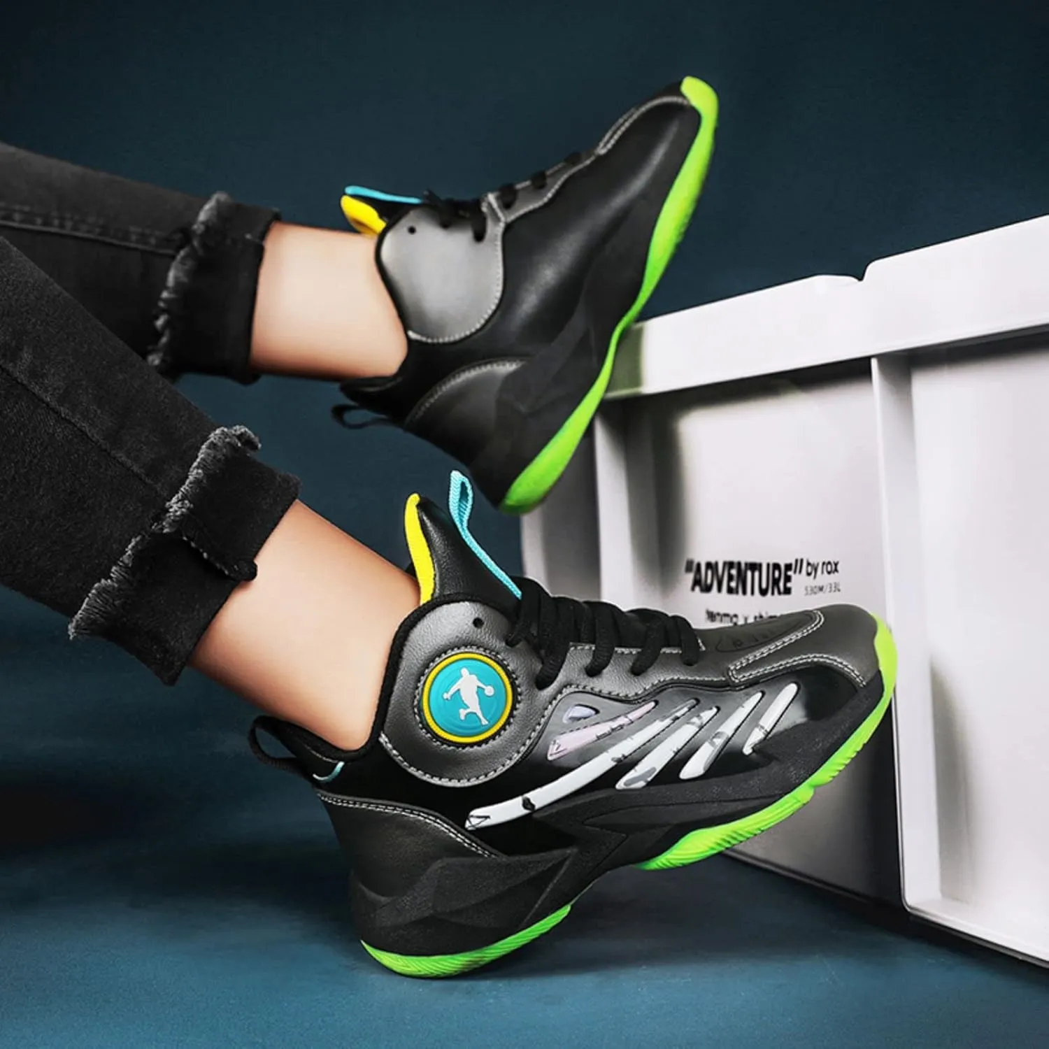 Anti Slip and wear-Resistant Sports Children's Basketball Shoes