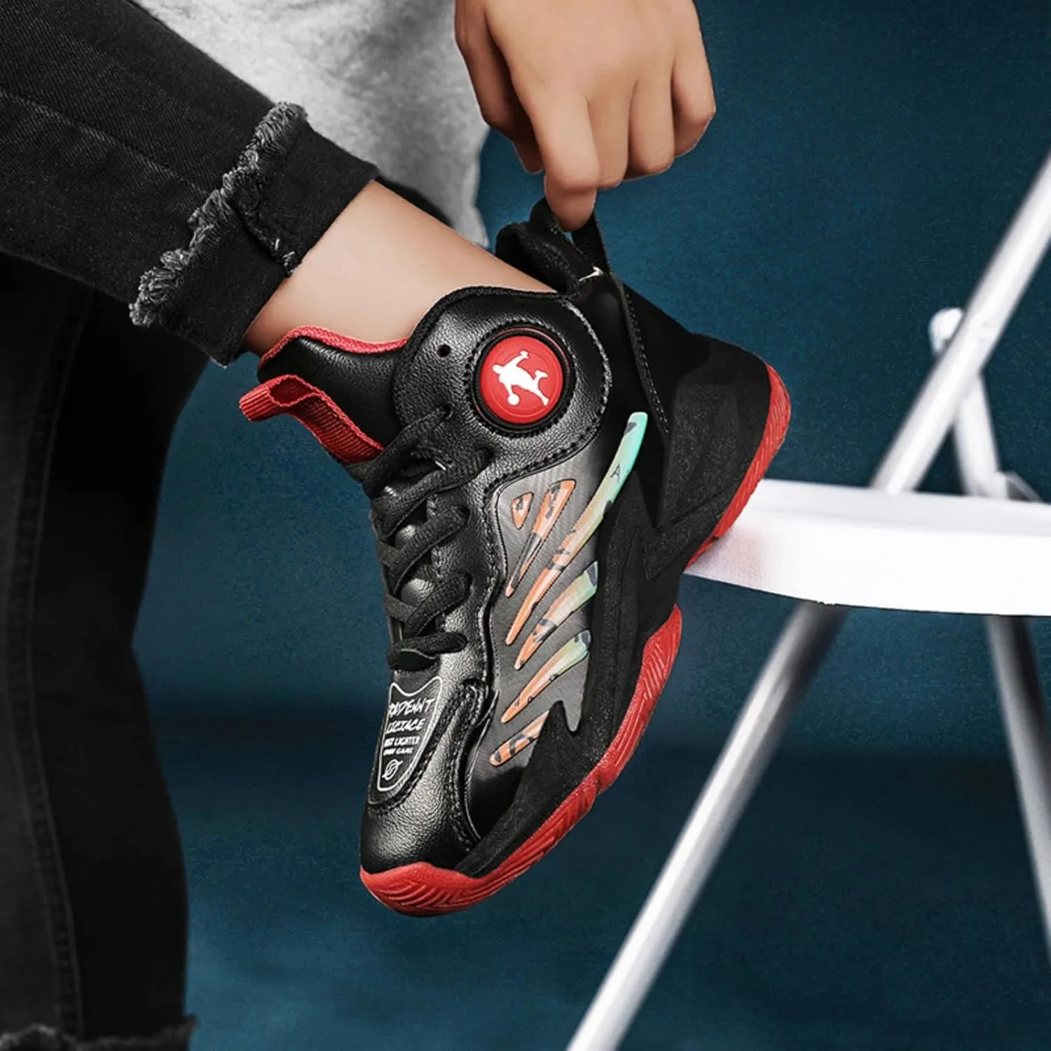Anti Slip and wear-Resistant Sports Children's Basketball Shoes