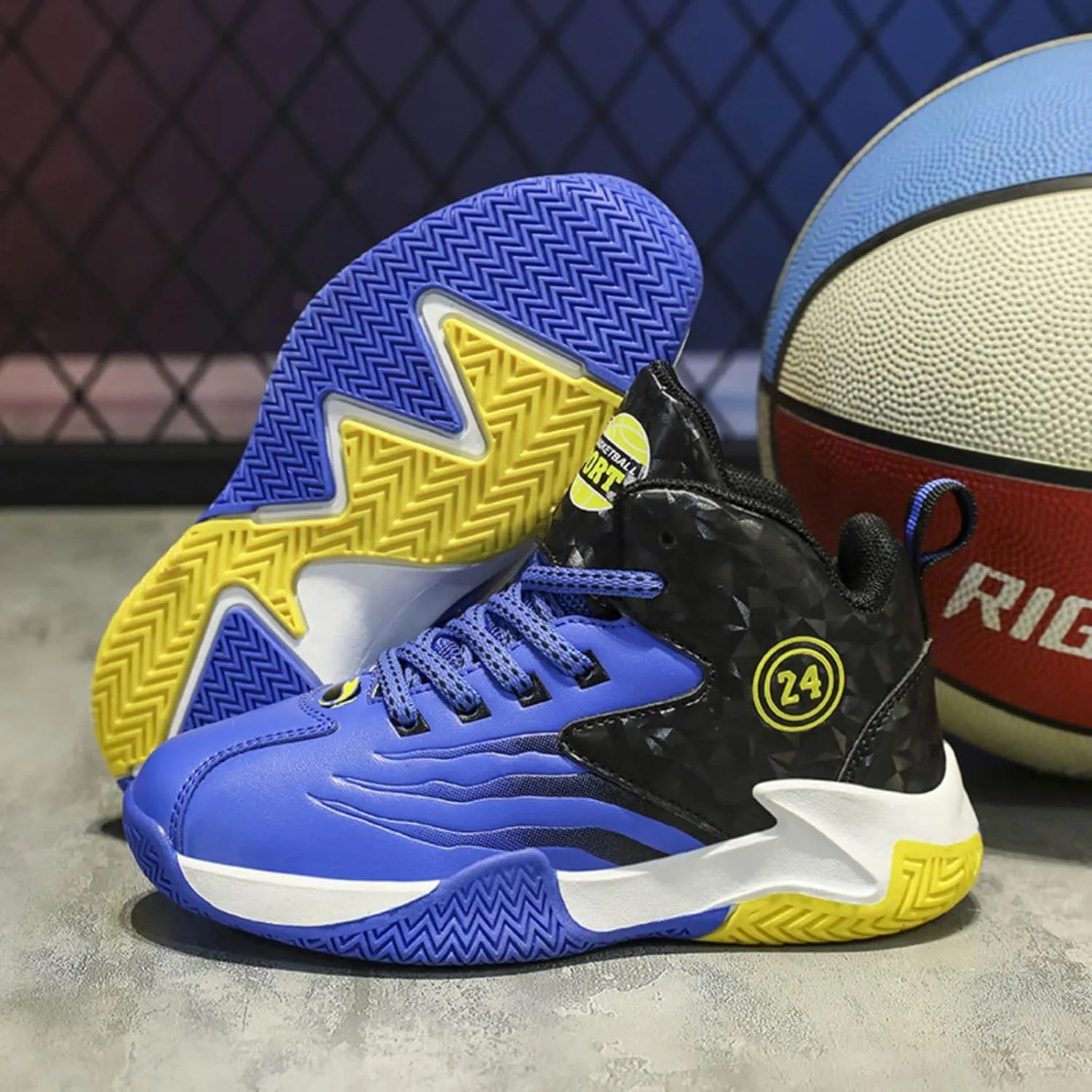 Anti Slip and wear-Resistant Sports Children's Basketball Shoes