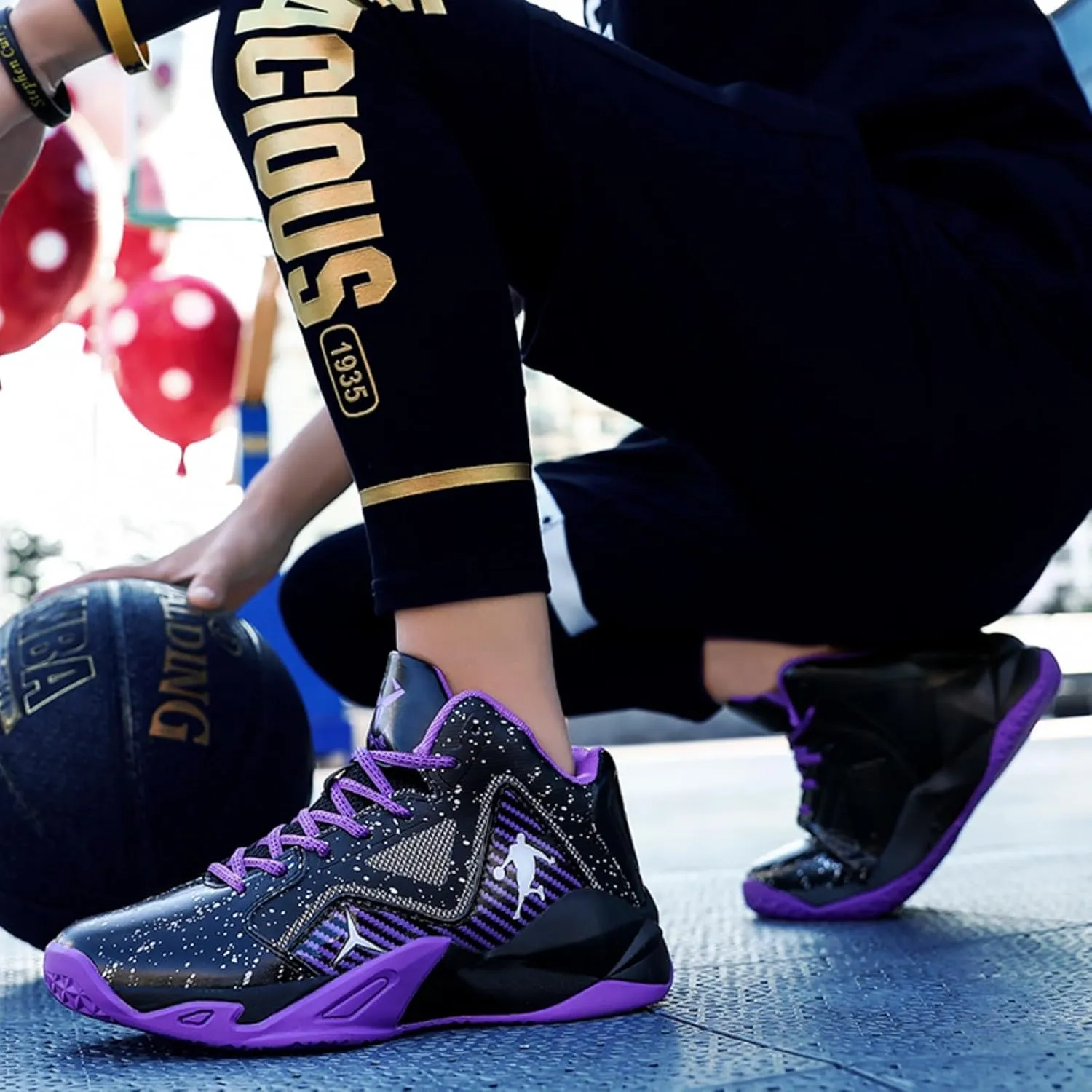 Anti Slip and wear-Resistant Sports Children's Basketball Shoes