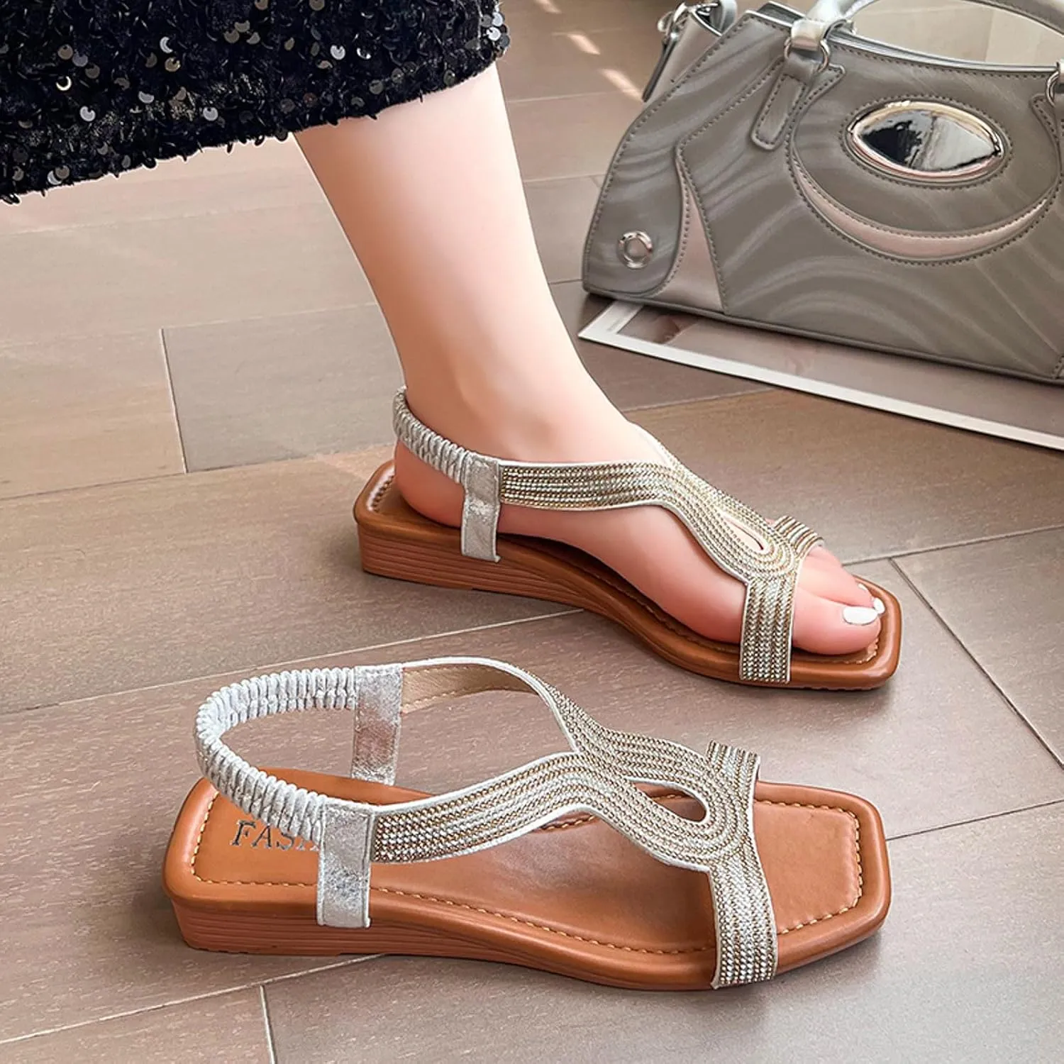 Arch Support Thick Bottom Sandals for Women Breathable Open Toe Slingback Shoes Elegant Sandals for Women