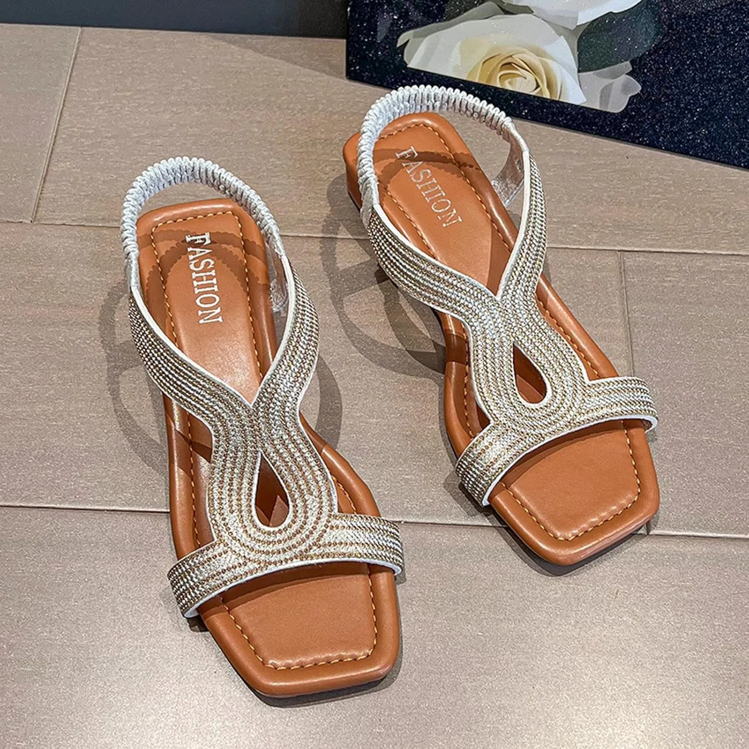 Arch Support Thick Bottom Sandals for Women Breathable Open Toe Slingback Shoes Elegant Sandals for Women
