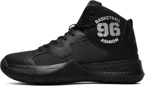 ASHION Mens Basketball Shoes High Top Streetball Lightweight Outdoor Sneakers Cushioning Shoes for Sport Athletic Fitness