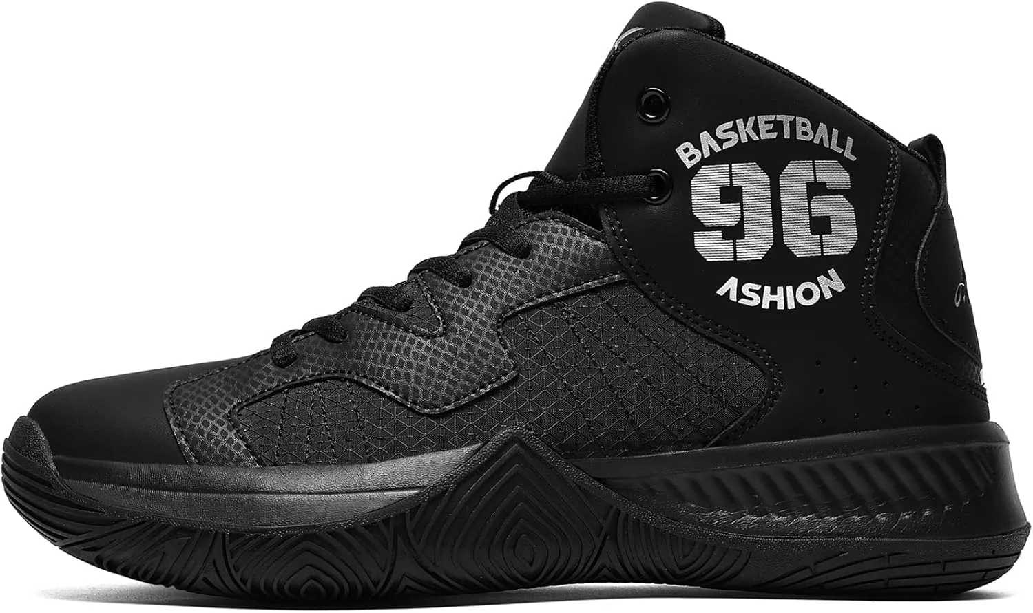 ASHION Mens Basketball Shoes High Top Streetball Lightweight Outdoor Sneakers Cushioning Shoes for Sport Athletic Fitness