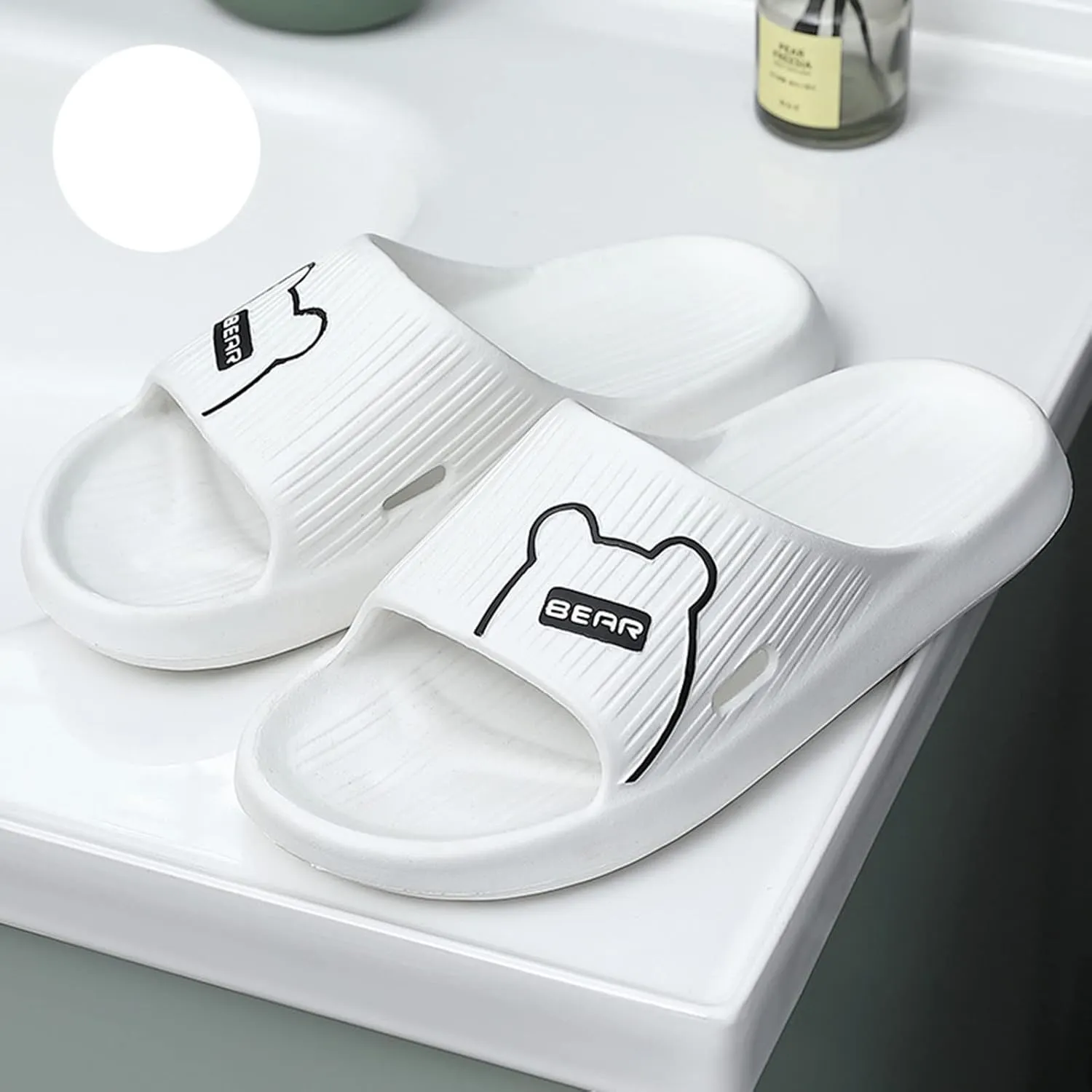Bath Slippers Mens Bathroom Slipper Women and Men Shower Shoes Showers Sandals Drainage Hole Non Slip Dry Quickly