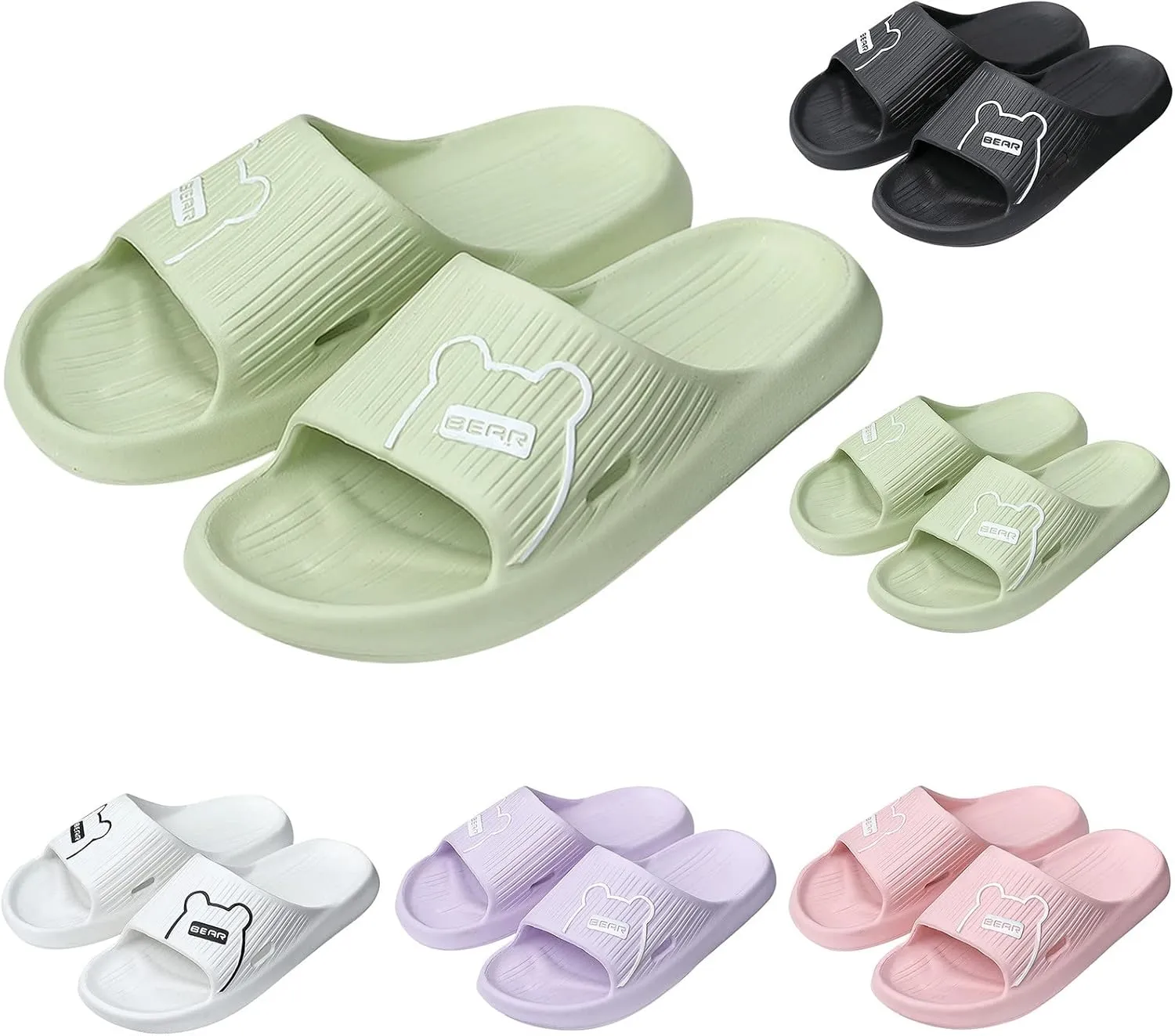 Bath Slippers Mens Bathroom Slipper Women and Men Shower Shoes Showers Sandals Drainage Hole Non Slip Dry Quickly