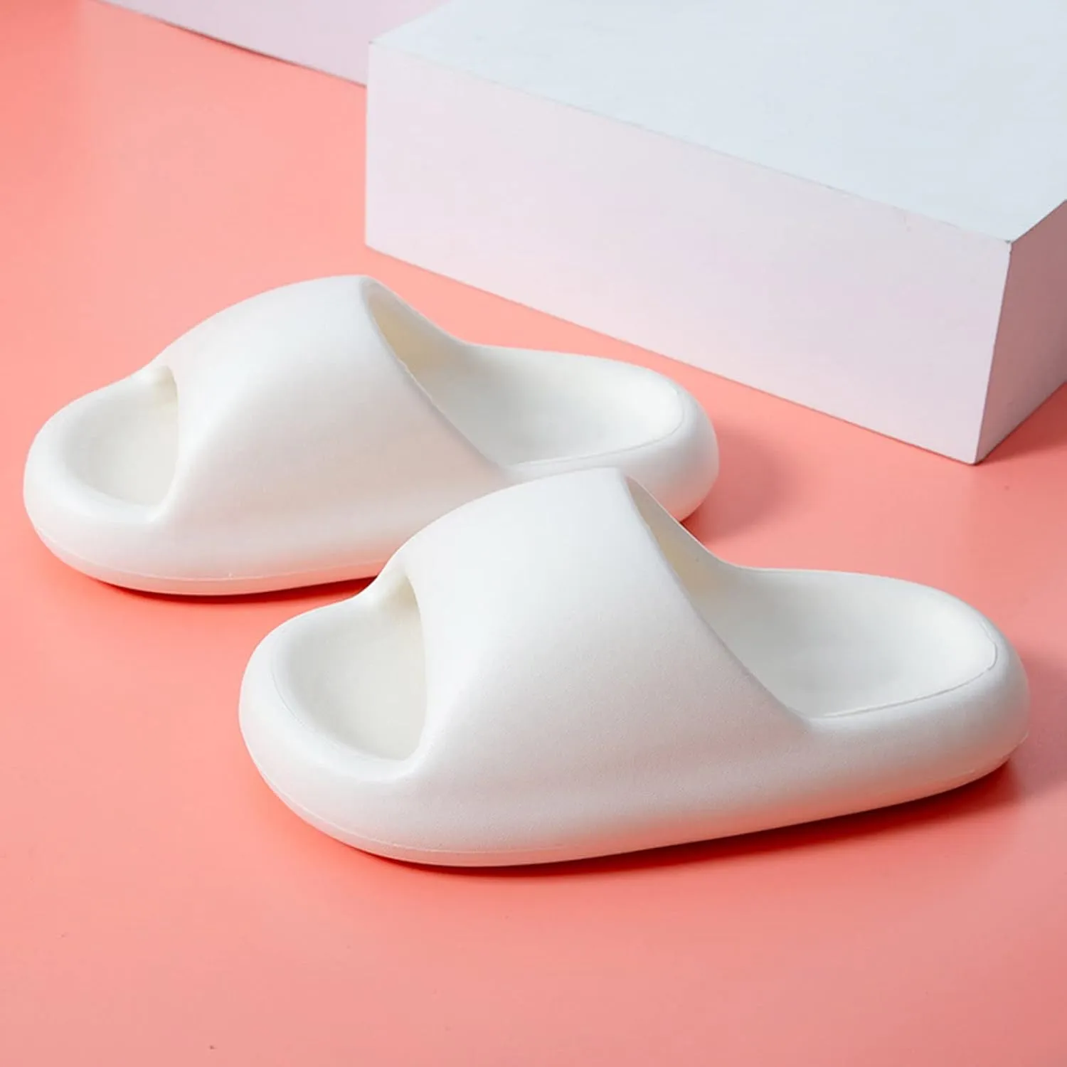Bath Slippers Slides for Women Indoor Slippers Mens Shower Shoes Pillow for Men Bathroom House and Pool Sandals