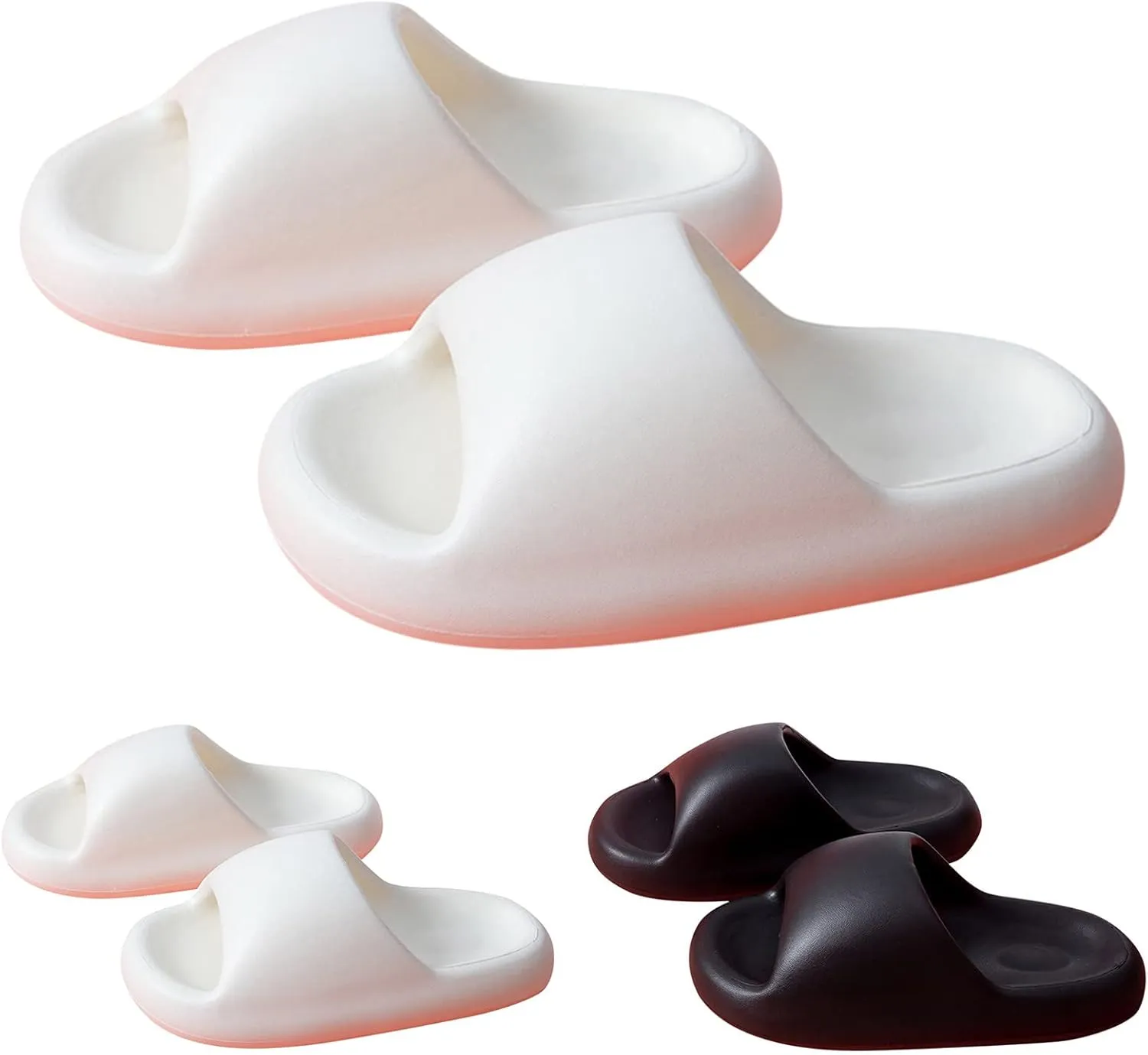 Bath Slippers Slides for Women Indoor Slippers Mens Shower Shoes Pillow for Men Bathroom House and Pool Sandals