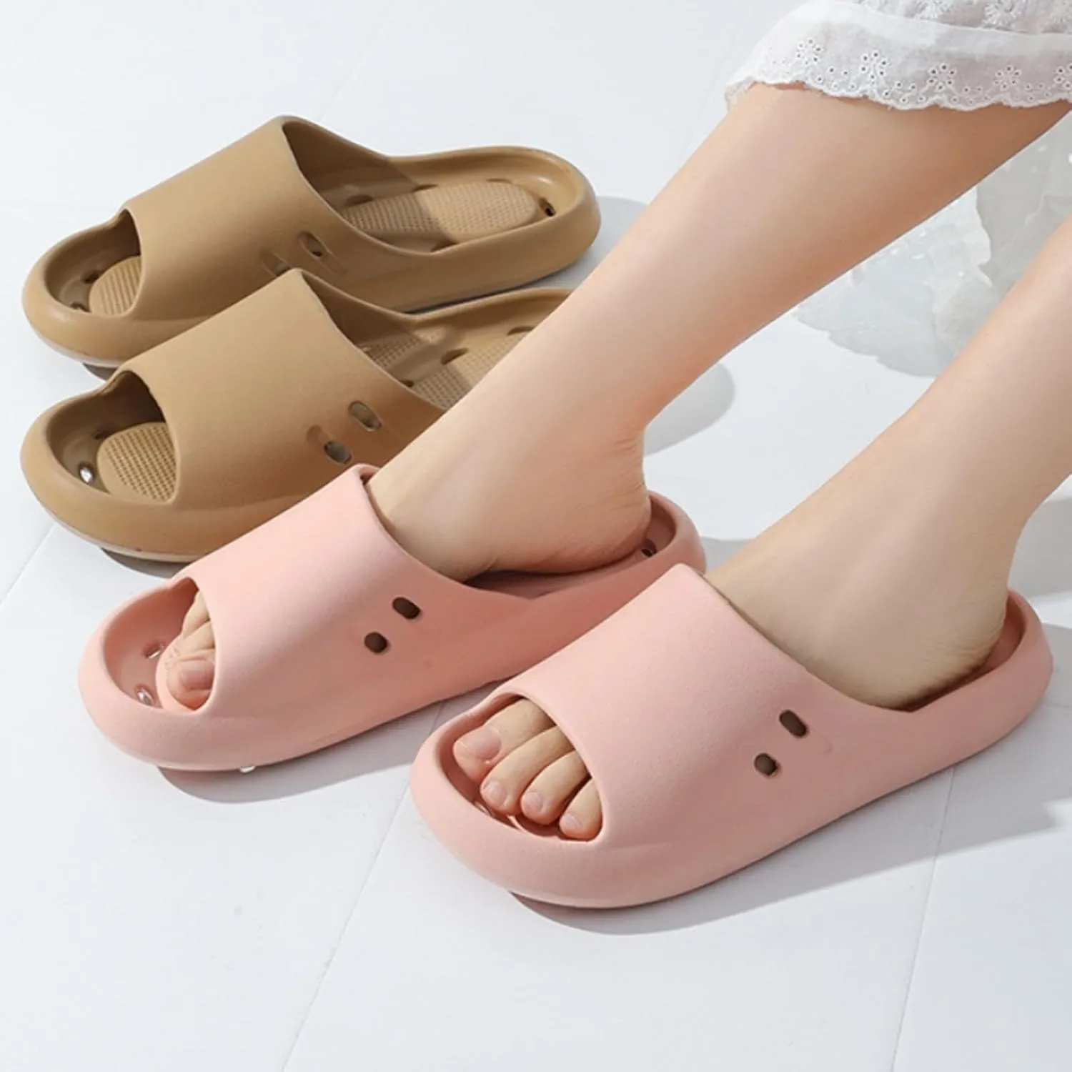 Bathroom Slippers Men Shower Shoes Women Mens Shower Shoes Slides for Women Spa Soft Sole Gym Slippers