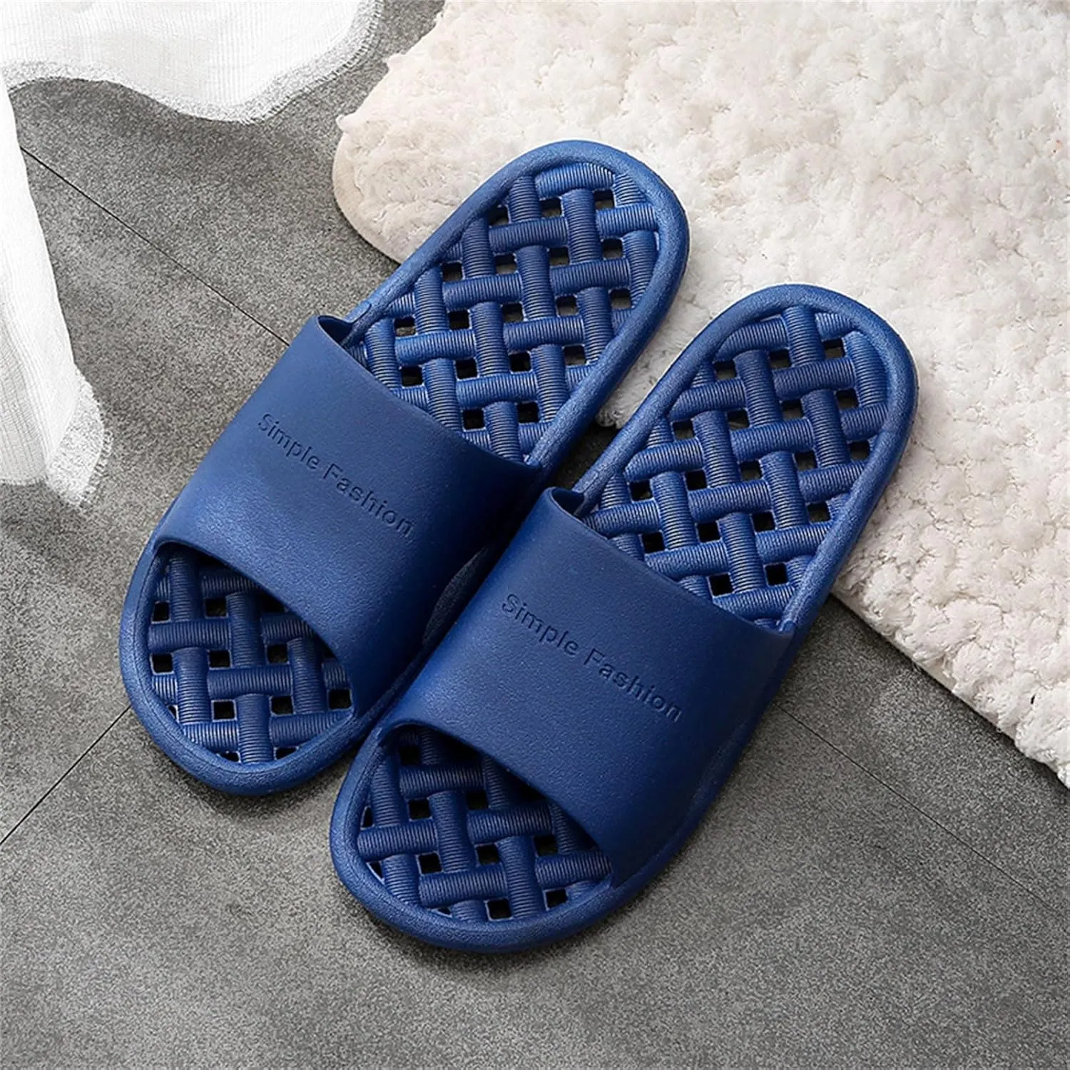 Bathroom Slippers Men Slides for Women Cloud Slippers for Men Shower Shoes Women Non Slip Indoor Living Room