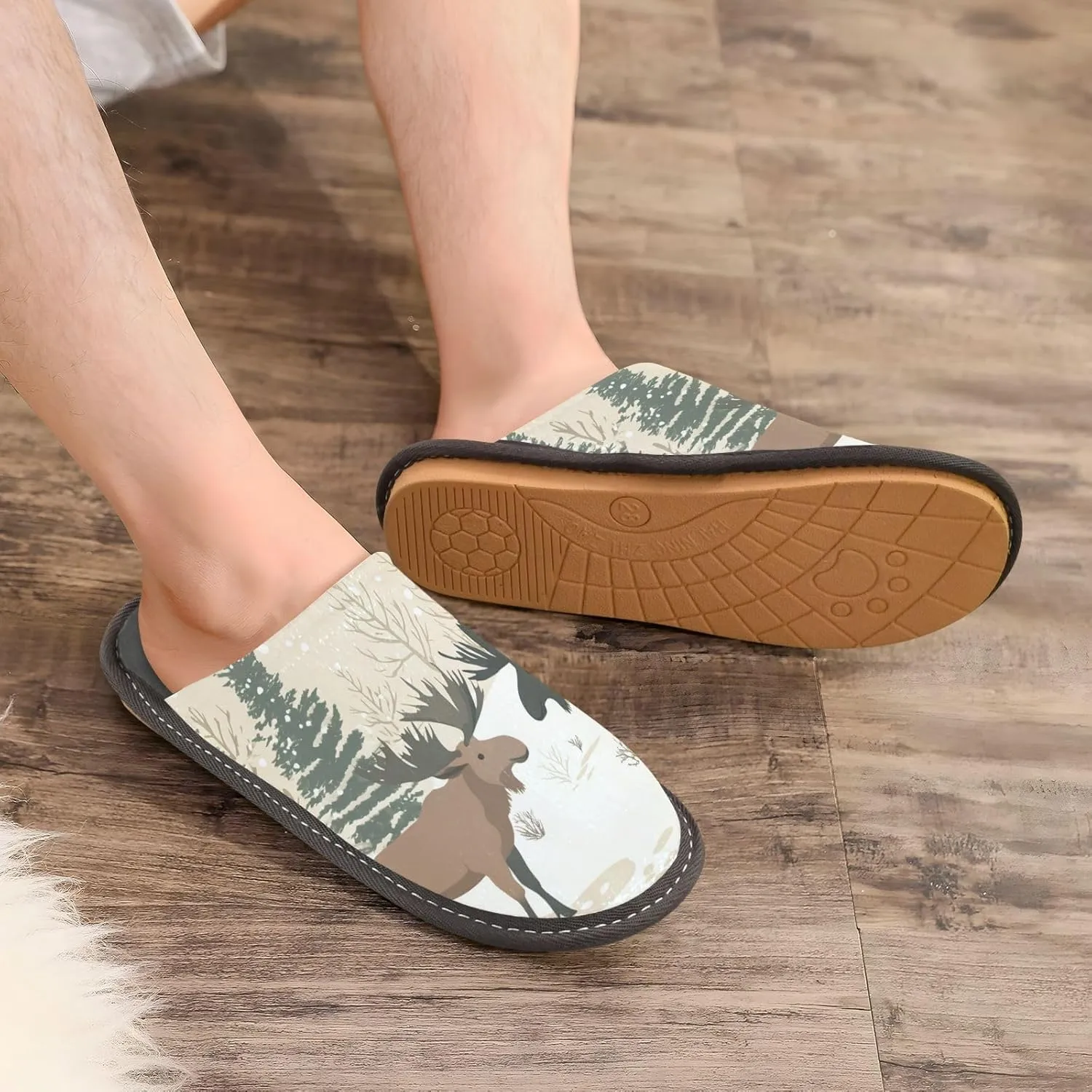 Cartoon Christmas Home Slippers Bedroom Shoes Slippers Women Indoor Men's Indoor Outdoor Slippers
