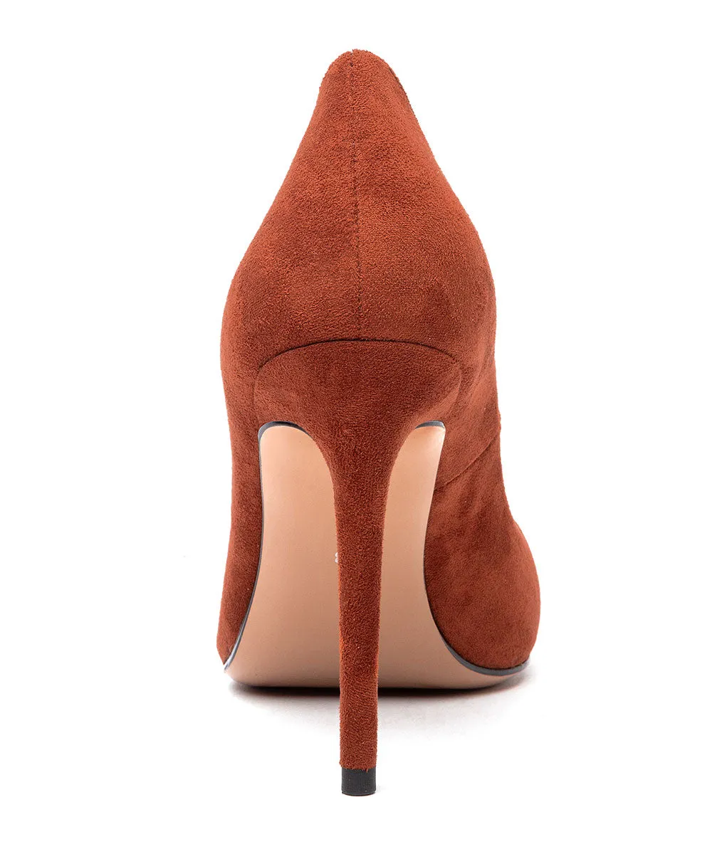 CASTAMERE Womens Basic High Heels Pumps Slip On Pointy Toe Stilettos 10CM Heel