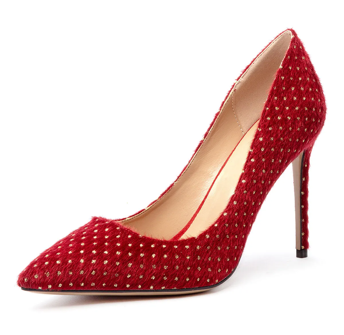 CASTAMERE Womens Basic High Heels Pumps Slip On Pointy Toe Stilettos 10CM Heel