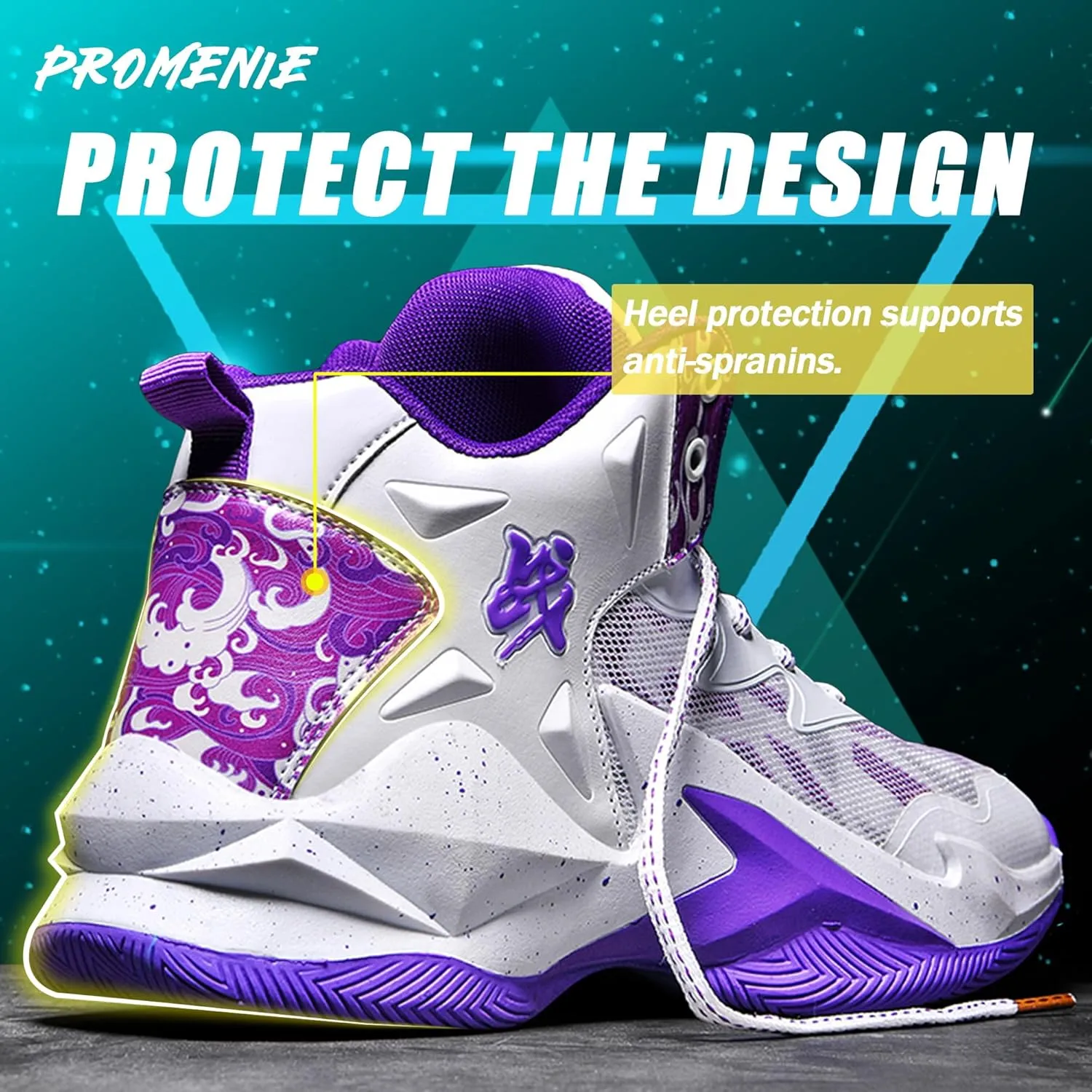 CJSPORX Men Women Basketball Shoes Breathable Non Slip Outdoor Fashion Sneakers