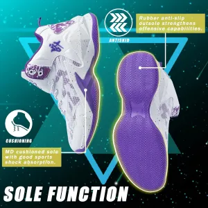 CJSPORX Men Women Basketball Shoes Breathable Non Slip Outdoor Fashion Sneakers
