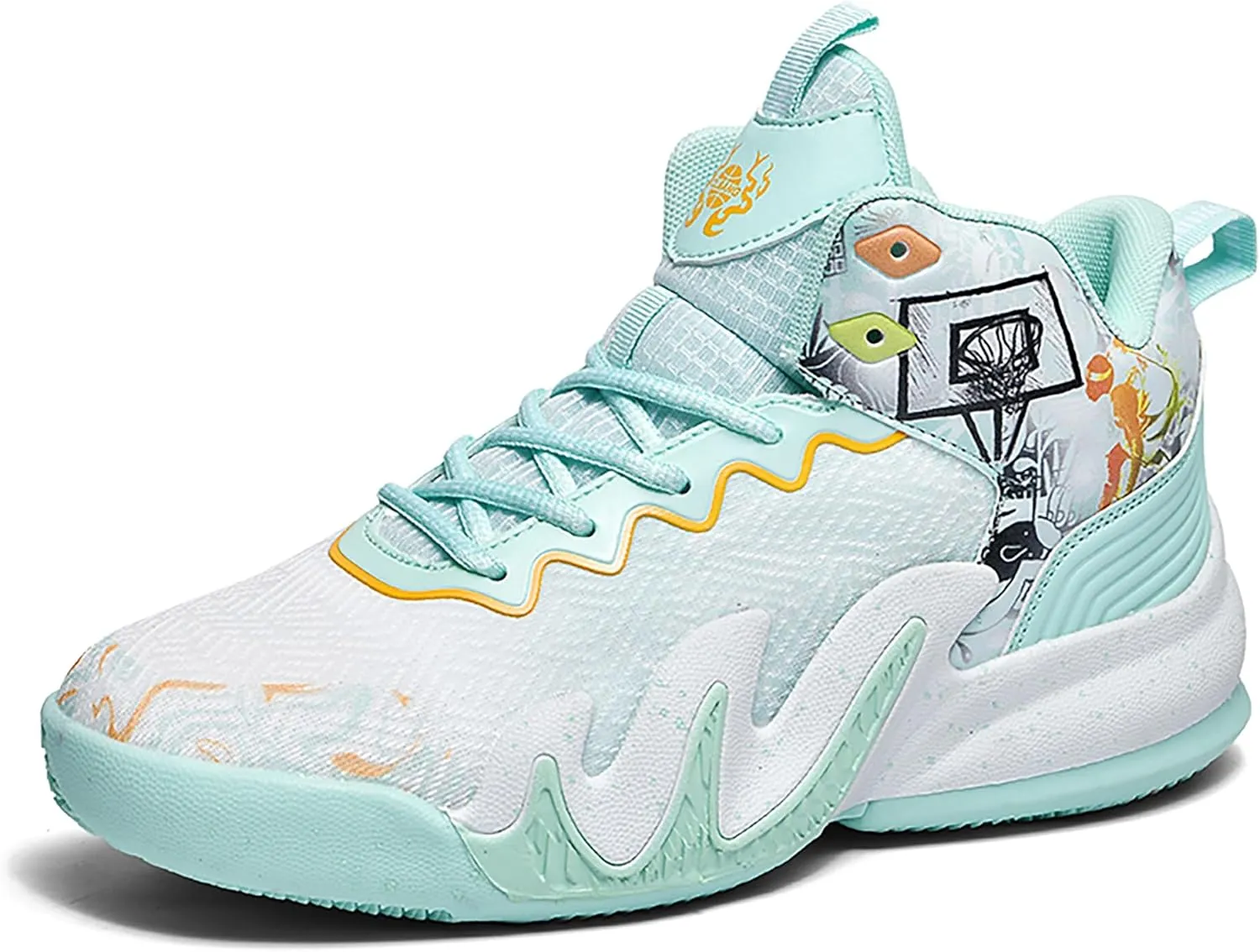 CJSPORX Women Men Basketball Shoes Breathable Men Non Slip Outdoor Fashion Unisex Sneakers