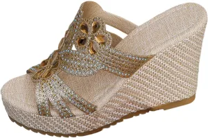 Comfortable Slip on Wedge Slide Sandals for Women Summer Casual Platform Wedge Slides Versatile Summer Shoes