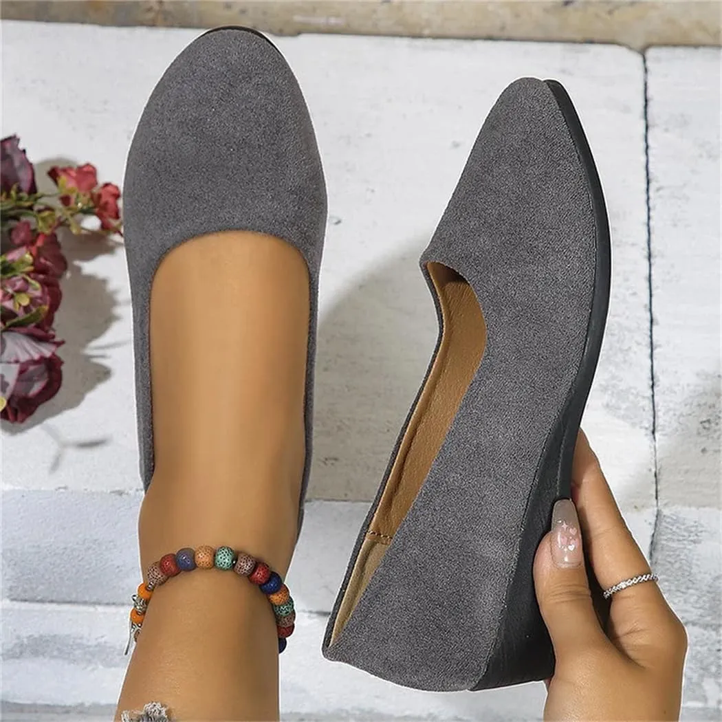 Comfortable,Lightweight,Anti-Slip,Breathable Orthopedic Flat Shoes for Women,Elegant Anti-Slip Low Heel Wedge Shoes