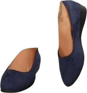 Comfortable,Lightweight,Anti-Slip,Breathable Orthopedic Flat Shoes for Women,Elegant Anti-Slip Low Heel Wedge Shoes