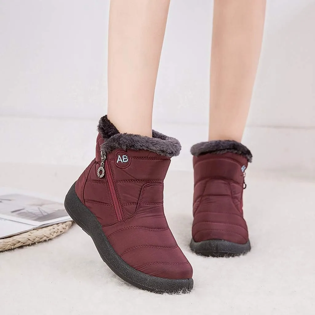Cute Winter Boots Size 4 Woman Women's Black Waterproof Snow Boots Women Waterproof Winter Boots Woman Waterproof Snow Boots Botas De Invierno Para Mujer Para El Agua