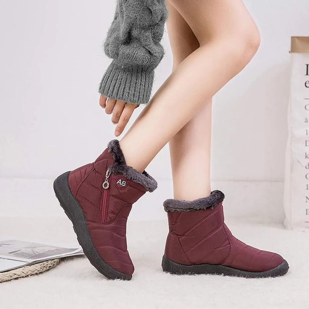 Cute Winter Boots Size 4 Woman Women's Black Waterproof Snow Boots Women Waterproof Winter Boots Woman Waterproof Snow Boots Botas De Invierno Para Mujer Para El Agua