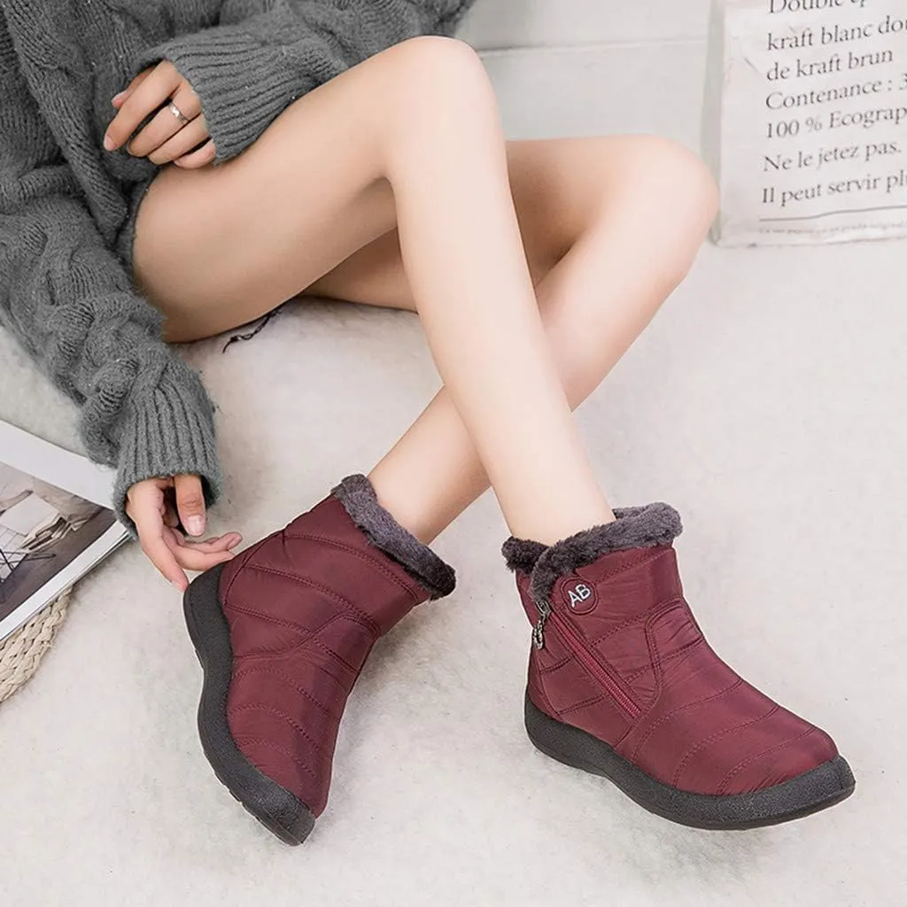Cute Winter Boots Size 4 Woman Women's Black Waterproof Snow Boots Women Waterproof Winter Boots Woman Waterproof Snow Boots Botas De Invierno Para Mujer Para El Agua