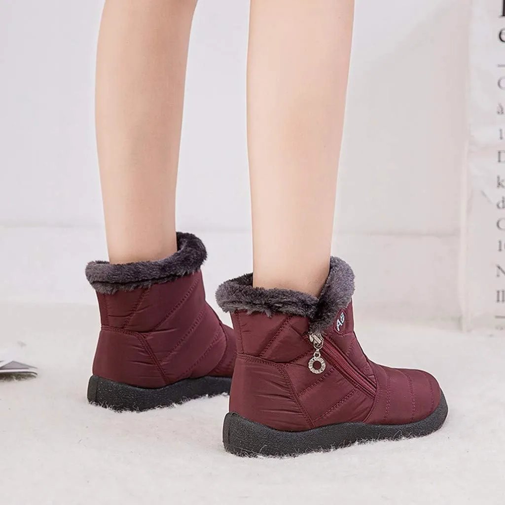 Cute Winter Boots Size 4 Woman Women's Black Waterproof Snow Boots Women Waterproof Winter Boots Woman Waterproof Snow Boots Botas De Invierno Para Mujer Para El Agua