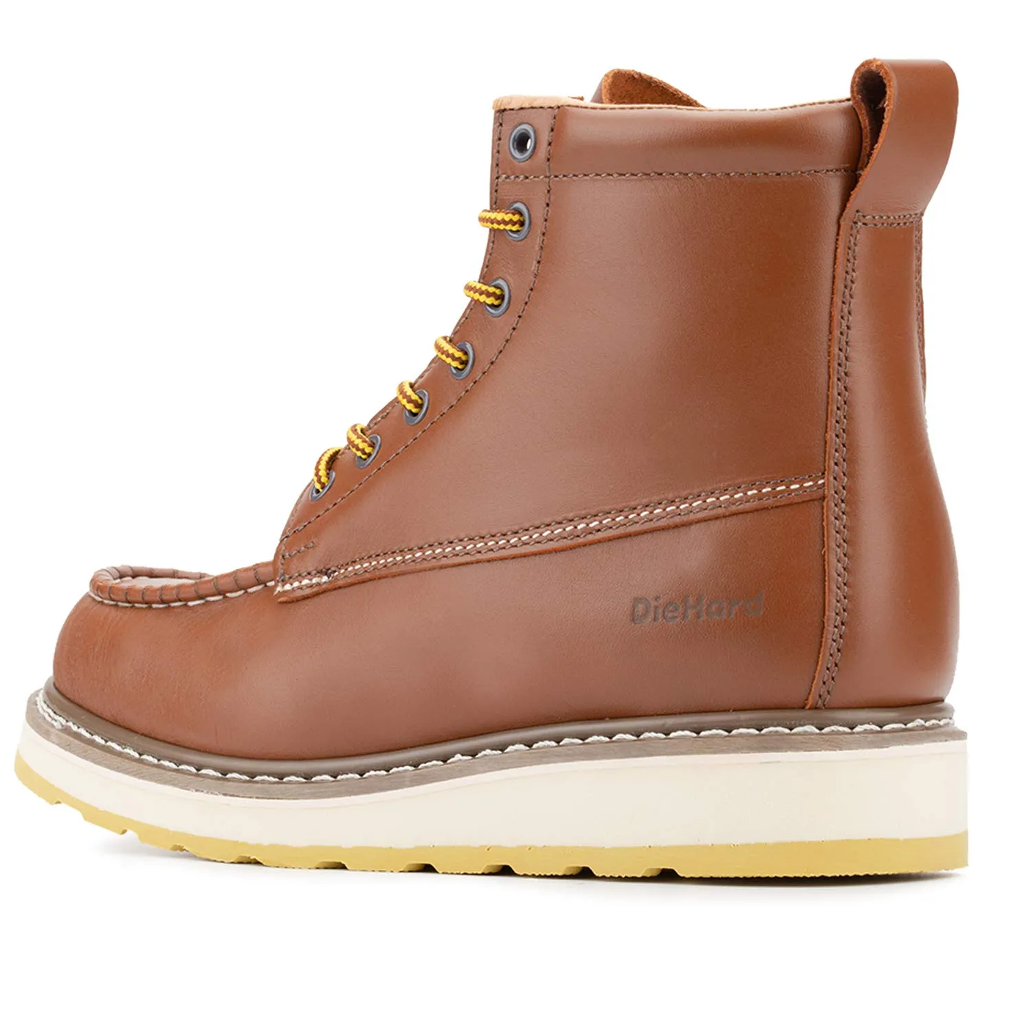 DIEHARD 84994 Men's 6" Leather Slip Resistant Durability Breathable Soft Toe Work Boots