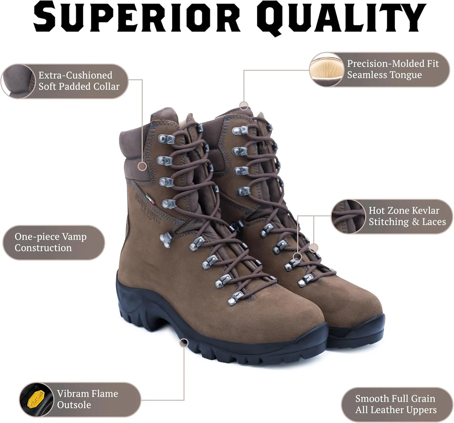 Drew's Boots Fire Hiker Wildland Firefighter Boots ?C Rugged, Full Leather Firefighting Boots for Comfort, Support, and Safety ?C Heat Resistant Work Shoes for Men