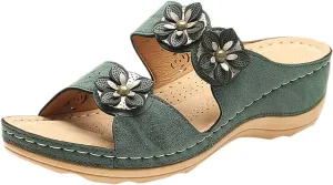Eduavar Orthopedic Sandals for Women, Sandals for Women Casual Summer Breathable Slip-on Sandals Slippers Comfy Beach Shoes
