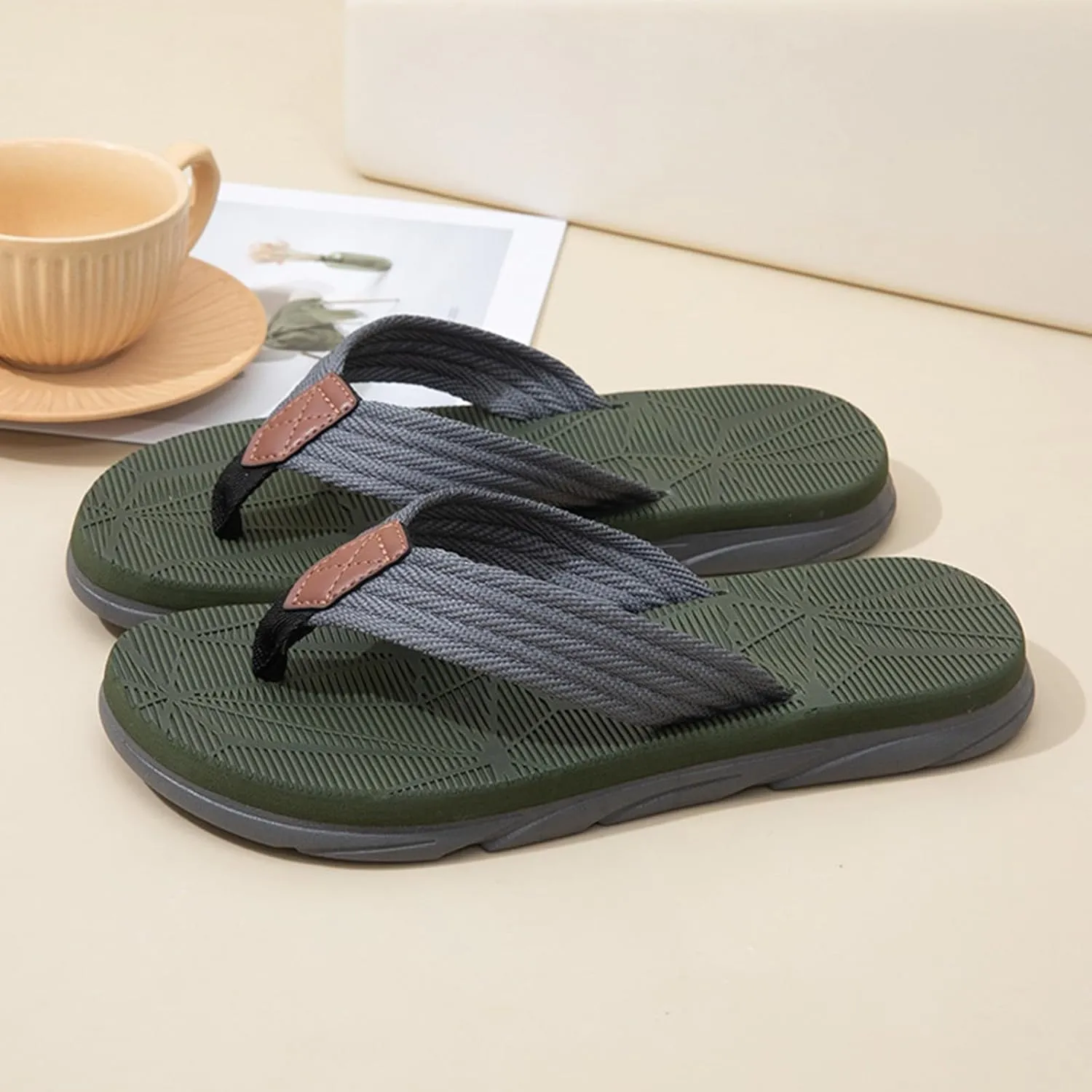 Eduavar Sandals for Women 2025 Fashion Summer Beach Orthotic Walking Thong Sandles Slip on Flip Flops Indoor Outdoor Shoes