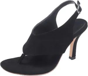 Eduavar Sandals for Women Dressy Summer, Womens Sandals Black High Heels Buckle Ankle Strap Sandals Open Toe Breathable Shoes