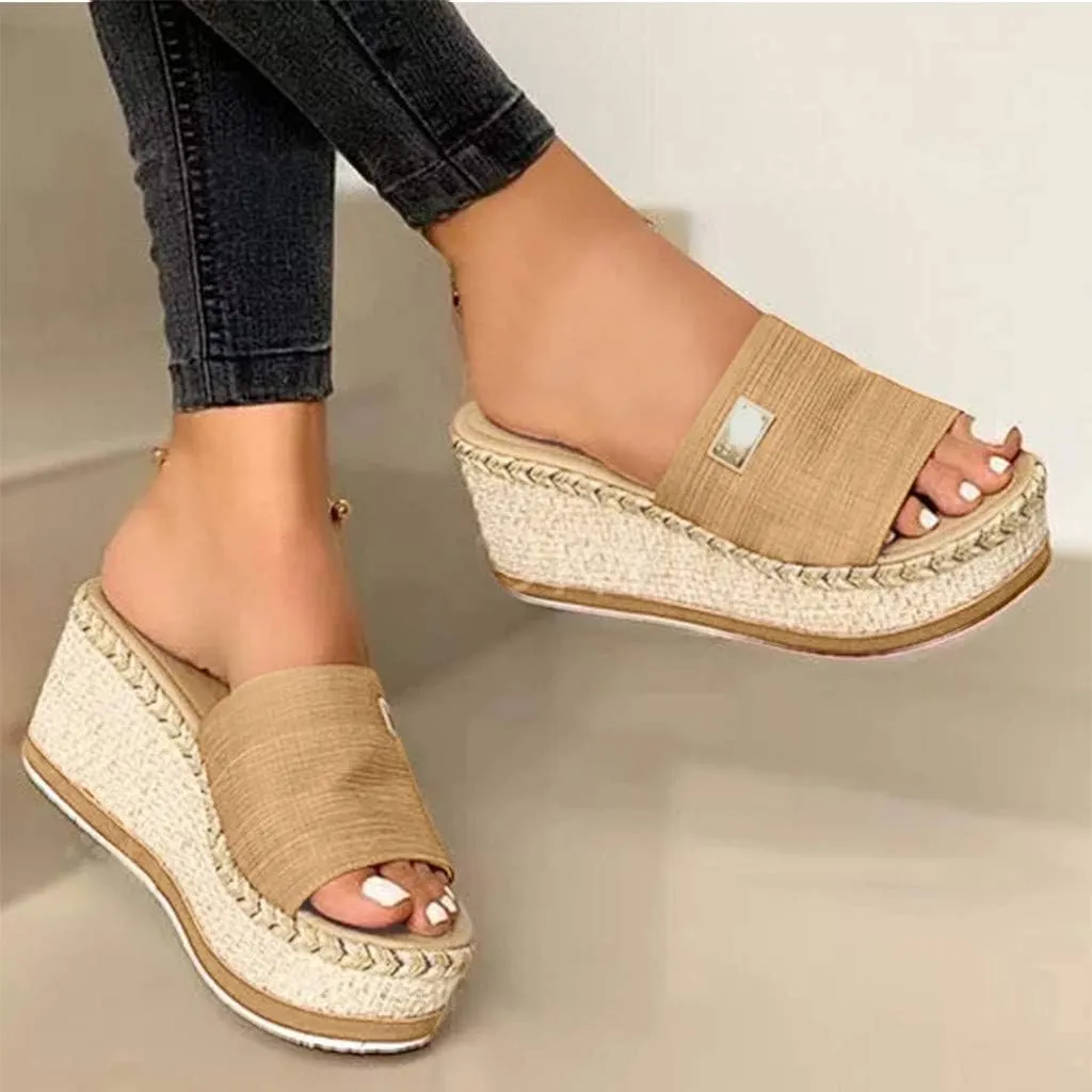 Eduavar Sandals Women Dressy Summer, Orthopedic Sandals for Women Platform Sandals Anti-Slip Espadrilles Wedge Sandals