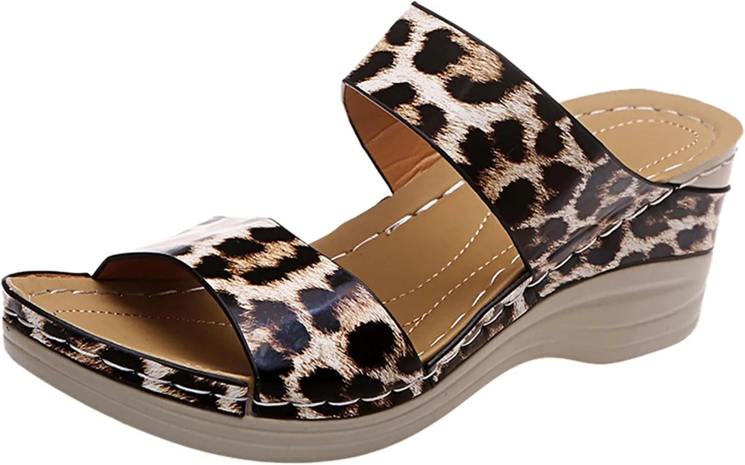 Eduavar Sandals Women Dressy Summer, Orthopedic Sandals for Women Platform Sandals Anti-Slip Espadrilles Wedge Sandals