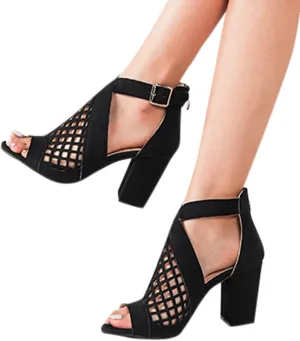 Eduavar Summer Sandals for Women 2023, Orthopedic Sandals for Women Fish Mouth Hollow Out Heel Sandals with Ankle Strap