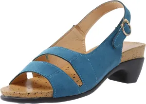 Eduavar Wedge Sandals for Women, Sandals Women Orthopedic Sandals Dressy Open Toe Low Heel Sandals with Ankle Strap