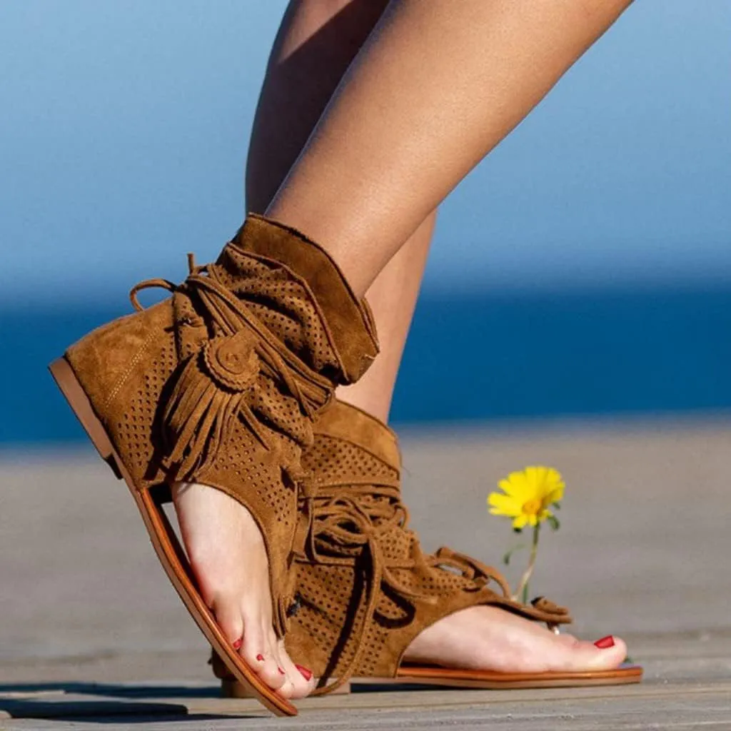 Eduavar Wedge Sandals for Women, Womens Sandals Summer Beach Sandals Floral Shoes Casual Ring Toe Flat Sandals