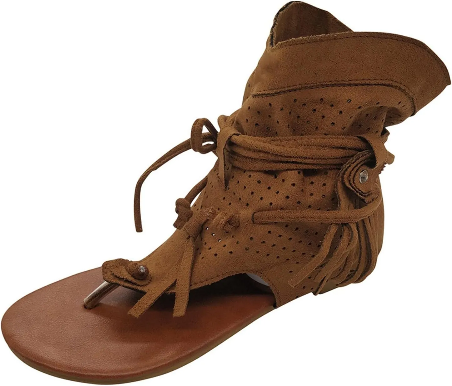 Eduavar Wedge Sandals for Women, Womens Sandals Summer Beach Sandals Floral Shoes Casual Ring Toe Flat Sandals