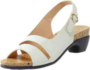 Eduavar Womens Sandals Comfortable, Womens Sandals Orthopedic Sandals Dressy Open Toe Low Heel Sandals with Ankle Strap