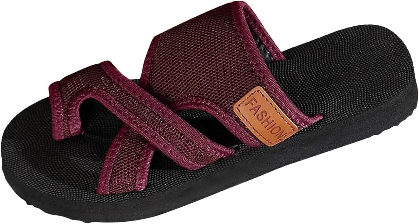 Eduavar Womens Sandals Summer Fashion 2025 Wide Beach Breathable Comfortable Mesh Hollow Mesh Slide Sandls Orthopedic Shoes