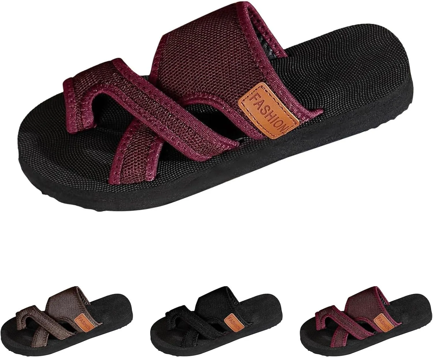 Eduavar Womens Sandals Summer Fashion 2025 Wide Beach Breathable Comfortable Mesh Hollow Mesh Slide Sandls Orthopedic Shoes