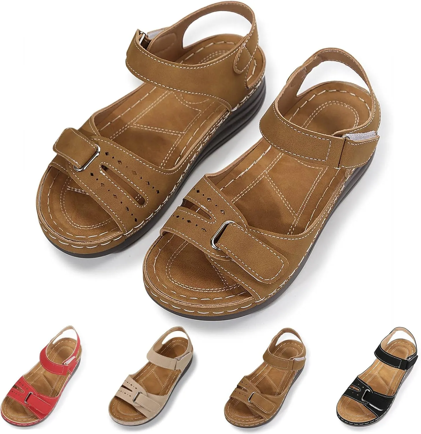 Elegant Dress Shoes For Women With Non Slip Summer Beach Wide Width Open Toe Wedges Womens Wide Sandals