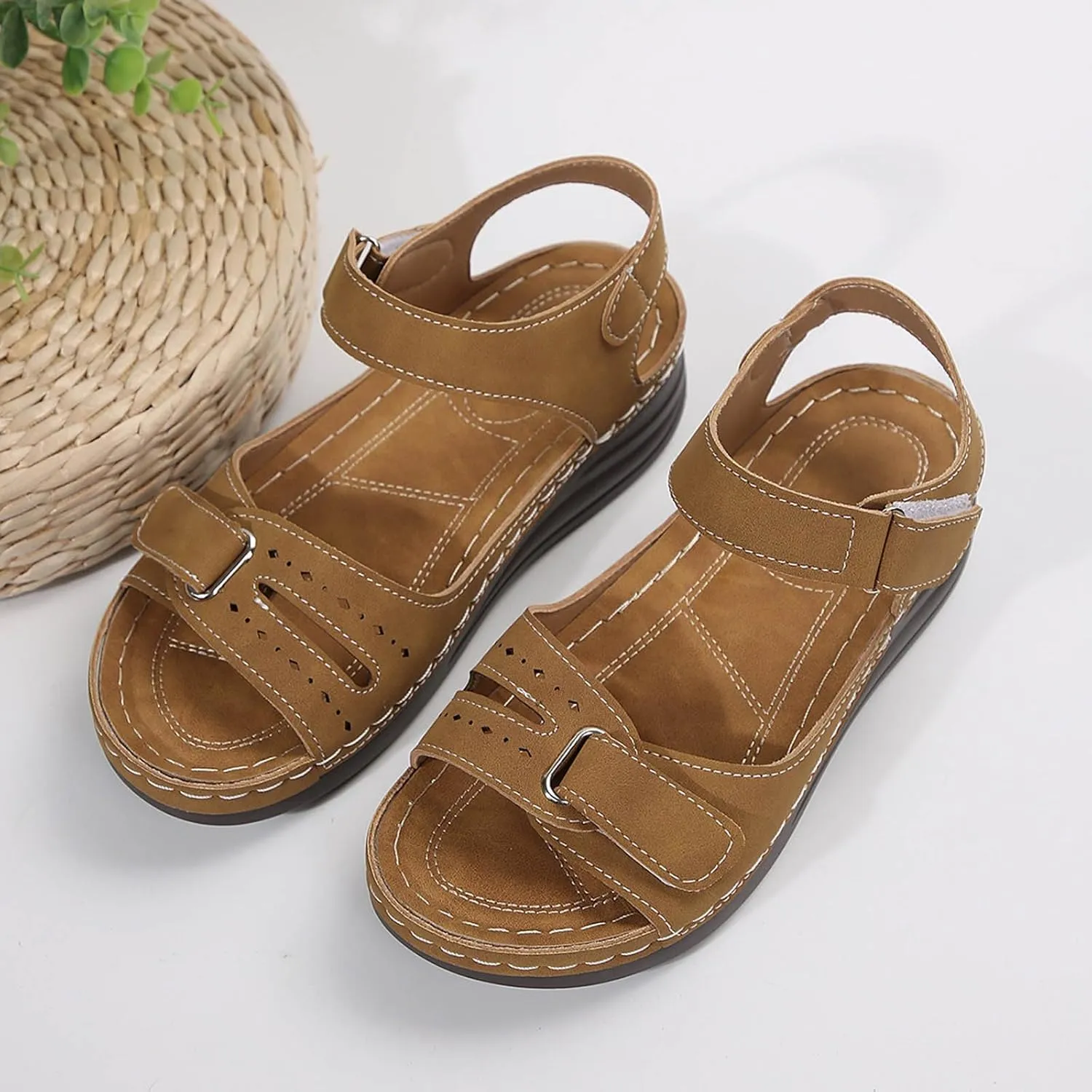 Elegant Dress Shoes For Women With Non Slip Summer Beach Wide Width Open Toe Wedges Womens Wide Sandals