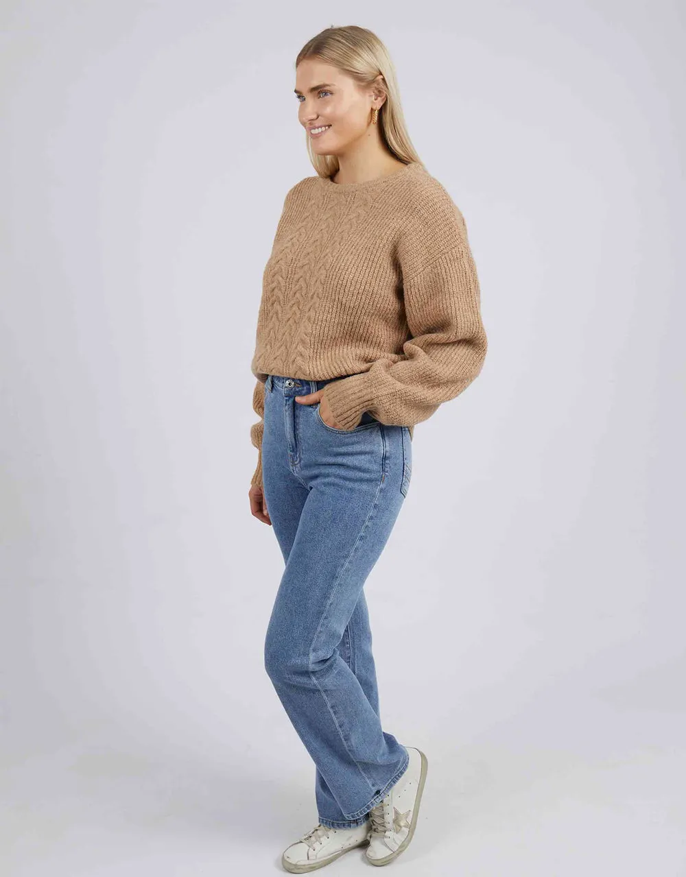 Elliot Cable Knit Jumper - Butterscotch